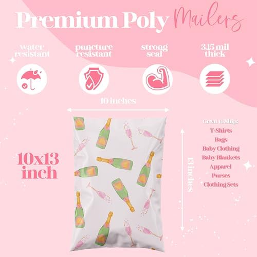 Pretty Package Store Poly Mailers 10x13, Champagne, 100 Pack - Image 2