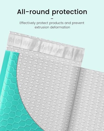 GSSUSA Teal Bubble Mailers 6x10" 500 Pack Padded Envelopes Self Seal - Image 3