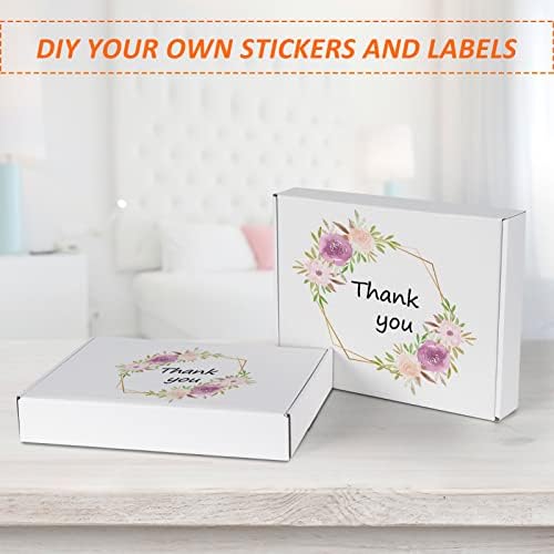 HORLIMER 12x9x2 inches Shipping Boxes Set of 25, White Corrugated Cardboard Box Literature Mailer - Image 4