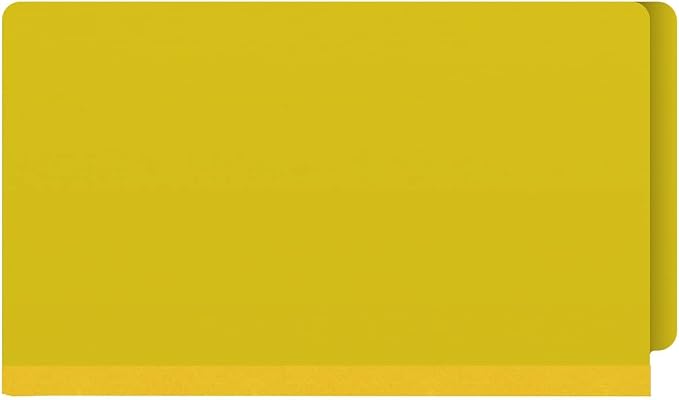 Ecom Folders End Tab Pressboard File Folders | Legal Size 25 Pt Stock with 2" Tyvek Expansion | Full Cut Tabs for Medical Charts, Legal Documents & Office Records | Yellow, Box of 25 - Image 3