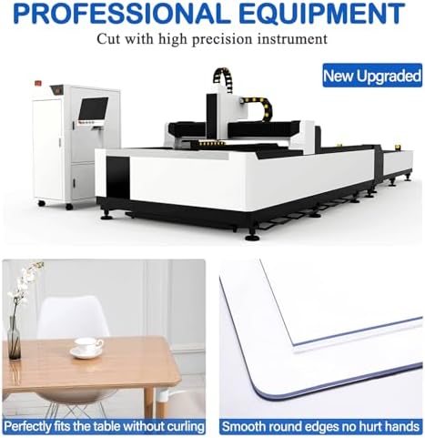 Clear Plastic Dining Table Protector Tablecloth Desk Pad Mat Wooden Furniture Coffee Glass End Entryway Sofa Side Cabinet Top Protection Countertop Cover Waterproof PVC Vinyl Rectangular 48 X 86 Inch - Image 5