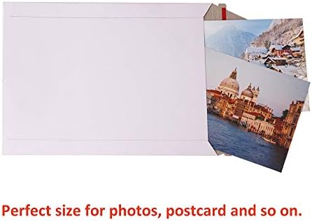 zmybcpack 100 Pack 6X8 inch Self Seal Photo Document Mailers Stay Flat White Cardboard Envelopes White Photography Mailers for CD, Photos, Document - Image 3