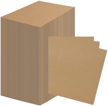 RLAVBL 200 Pack 8x10 Brown Corrugated Cardboard Sheets, Flat Cardboard Inserts for Shipping, Mailing, Packing, DIY Crafts by RLAVBL