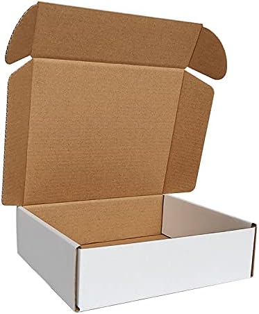 50 Pack 7x6x2'' Small Shipping Boxes, Corrugated Cardboard Mailers for Business, White (CM762) by CH-BOX