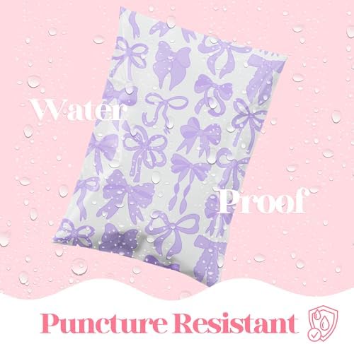 Pretty Package Store Poly Mailers 14.5x19, Purple Bows, 100 Pack - Image 7