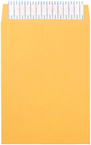 JAM PAPER 6 1/2 x 9 1/2 Open End Envelopes with Peel and Seal Closure - Brown Kraft Manila - Bulk 500/Box by JAMPaper