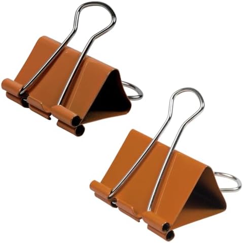 JAM PAPER Colorful Binder Clips Assortment - Medium & Large Size - Orange Binderclips - 27 Clips/Pack - Image 4