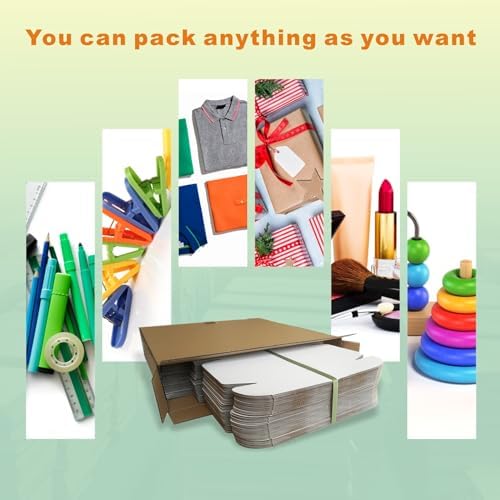 50 Pack 9x6x2'' Small Shipping Boxes, Corrugated Cardboard Mailers for Business, White (CM962) - Image 5