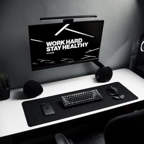 DELTAHUB - Minimalistic Felt Desk Protective Pad, Anti-Fray, Anti-Slip, Easy to Clean, Easy Glide, Long Lasting, Sleek Design, Comfortable, Resistant, Desk Mat, PC, Mac, Laptop - Large (18x32inch) - Image 6