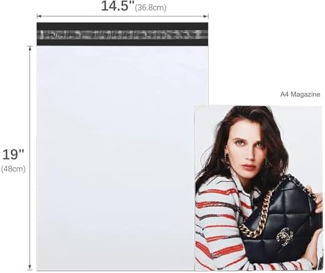 Poly Mailers 14.5x19 Inch 500 Pack Self Self Adhesive Shipping Bags for Clothing Poly Package Bags Waterproof - Image 2