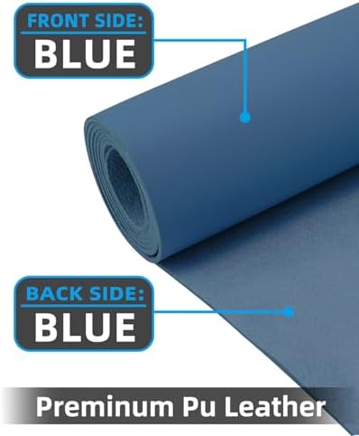 Leather Desk Pad Protector, Office Mat, Large Mouse Pad, Non-Slip Blotter, Laptop Pad, Waterproof Writing Pad for Office & Home (Grey Blue, 40" x 17") - Image 2