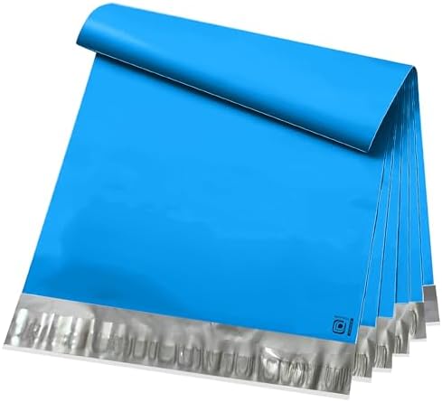 POLYSELLS 200 pcs 19x24 Inches Blue Poly Mailers Shipping Envelopes, Strong Adhesive Sealing, Waterproof, and Tear-resistant Postal Mailing Bags for Clothing, Books, and Accessories by POLYSELLS