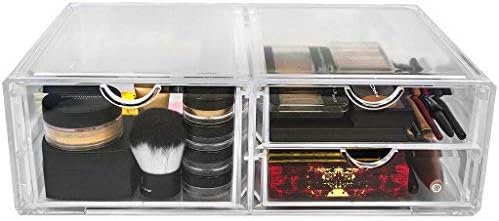 Sorbus Large Stackable Acrylic Drawers - 3 Clear Storage Drawers for Organizing Make up, Nail Polish, Hair Accessories, and Beauty Supplies - Makeup Organizer for Vanity, Bathroom Organizer Countertop - Image 7