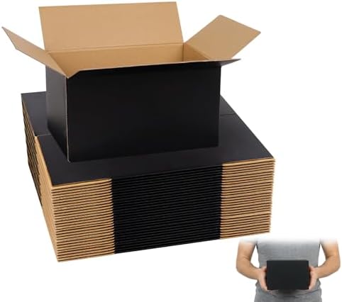 Black Shipping Boxes 6x4x4, 30 Pack Small Mailer & Packaging Boxes for Small Business, Heavy Duty Corrugated Cardboard, Ideal for Shipping & Packaging by FORBFAN-US