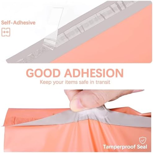 Metronic Large Poly Mailers 19x24 50Pack Thick Shipping Bags, Peach Pink - Image 3