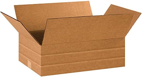BOX USA Shipping Boxes Multi-Depth 18"L x 12"W x 6"H, 25-Pack | Corrugated Cardboard Box for Packing, Moving and Storage by BOXUSA