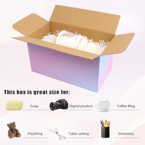 FORBFAN 11 x 6 x 6 Shipping Boxes, 30 Pack Corrugated Cardboard Mailing Boxes for Small Business, Colorful Packing Boxes for Shipping & Storage - Image 5