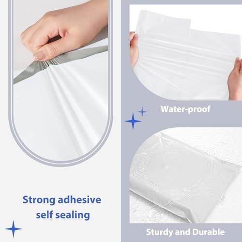 Fuxury Poly Mailers 17.7x22" 25 Pcs,XL Shipping Bags for Clothing,White - Image 3