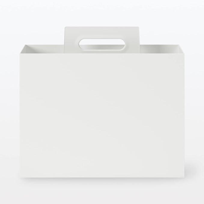 無印良品 MUJI 15930777 File Box with Handle with Recycled Polypropylene, Standard Type, Approx. Width 3.9 x Depth 12.6 x Height 11.2 inches (10 x 32 x 28.5 cm) - Image 3