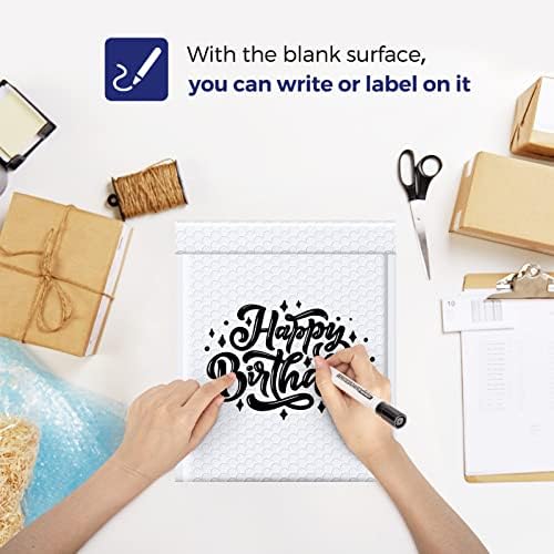 Fuxury Bubble Mailers 8.5x12" White Padded Envelopes 40 Pack Usable 8.5x11" - Image 4
