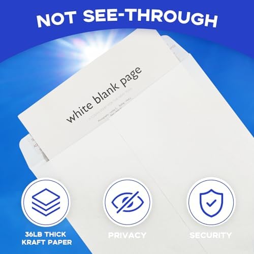 Catalog 9x12 Envelopes Self Seal 100 PCS, Goefun Large White Mailing Envelopes Letter Size 9x12-100GSM Paper (Pack of 2) - Image 4