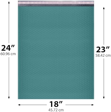 Green Bubble Mailers 18x23, Poly Padded Envelopes #9, 50 Pack Bulk - Image 2