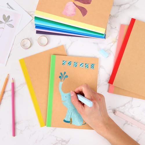 LABUK 15pcs A5 Composition Notebook Journals Bulk, Kraft Lined Notebooks,15 Colors 60 Pages for Journaling, Writing, School, Office, Kids Gift - Image 3