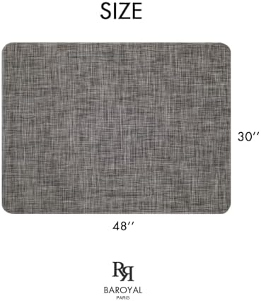 BARoyal Office Chair Mat for Hardwood Floor Under Desk Computer Rolling Chair Mat for Wood/Tile Floor Non-Slip Heavy Duty Desk Rug PVC Plastic Hard Floor Protector 30" x 48"(Gravel) - Image 6