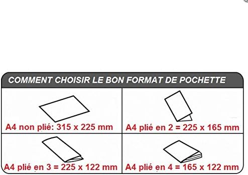 Sleeves 500 Briefcase herein A5 (A4 Sheet Folded in Two) Printed Transparent Adhesive C5 225 x 165 mm - Image 4
