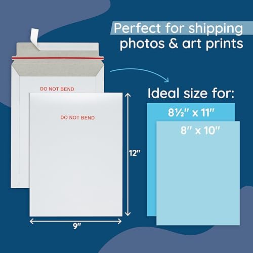 Blue Summit Supplies 100 9" x 12" Rigid Mailers, Self Seal, Do Not Bend - Image 2