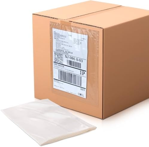 APQ Supply Clear Packing List Envelopes, 7 x 10 Inch Self Seal Shipping Document Pouches, 100 Pack for Business Warehouse E Commerce Fulfillment and Shipping Departments by APQSupply%C2%AE