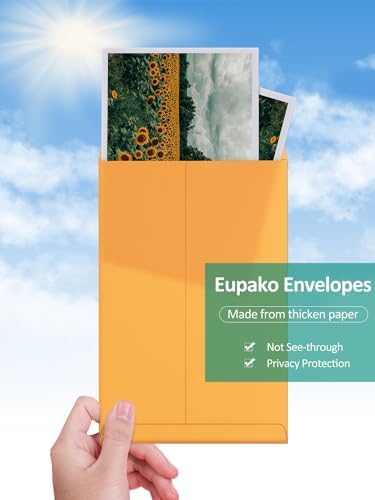 Eupako Catalog Envelopes 6x9 Small Brown Envelopes Self Seal 250 Pack for Mailing, Organizing, Storage - Image 4