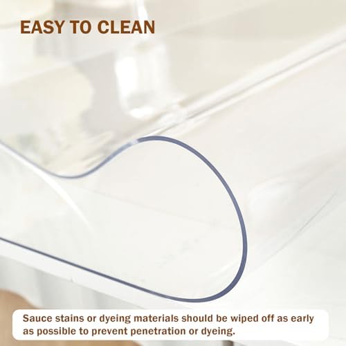 Royhom Clear Table Protector 44 x 96 Inch, 1.5mm Plastic Table Cover - Image 4