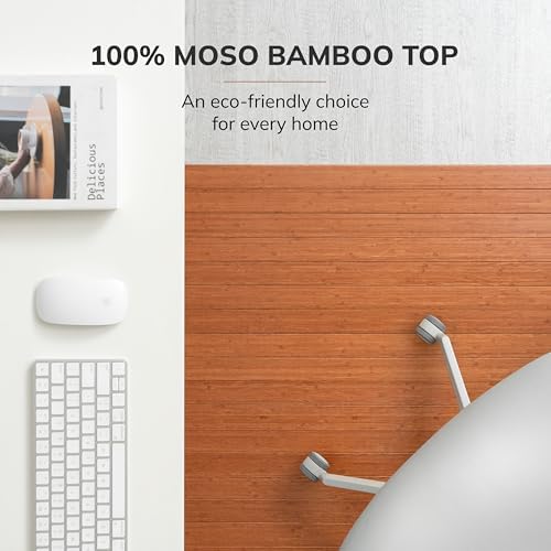 Anji Mountain 57" x 55" Bamboo Office Chair Mat for Carpet & Hardwood Floor - Image 3