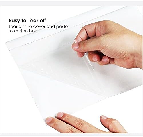 Immuson 6" x 9" Clear Adhesive Top Loading Packing List, Mailing Shipping Label Envelopes, 500 Bags - Image 4