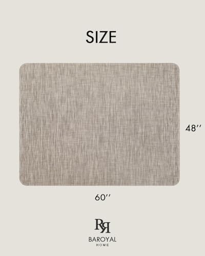 BARoyal Office Chair Mat for Hardwood Floor Under Desk Computer Rolling Chair Mat for Wood/Tile Floor Non-Slip Heavy Duty Desk Rug PVC Plastic Hard Floor Protector 46"x 60" (Soapstone) - Image 6