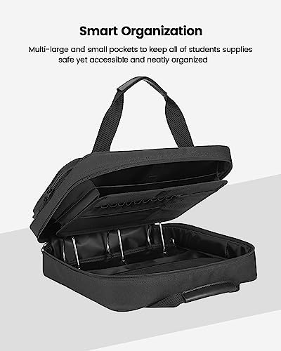 Zipper Binder 3 Inch 3 Ring with Shoulder Strap Multi-Pocket,Tough - Image 6