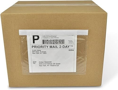 7.5" x 5.5" Shipping Label Sleeves, Self-Adhesive Top Loading Packing List Pouches, Clear Envelopes (2000 Packs) by InpourPack