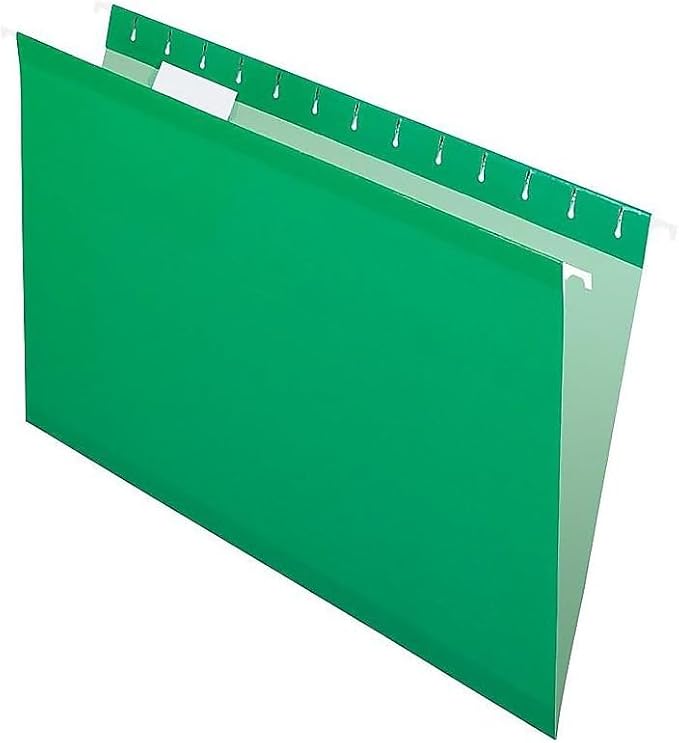Pendaflex Reinforced Hanging Folders, Legal Size, Bright Green, 1/5 Cut, 25/BX (4153 1/5 BGR) by TOPSProducts