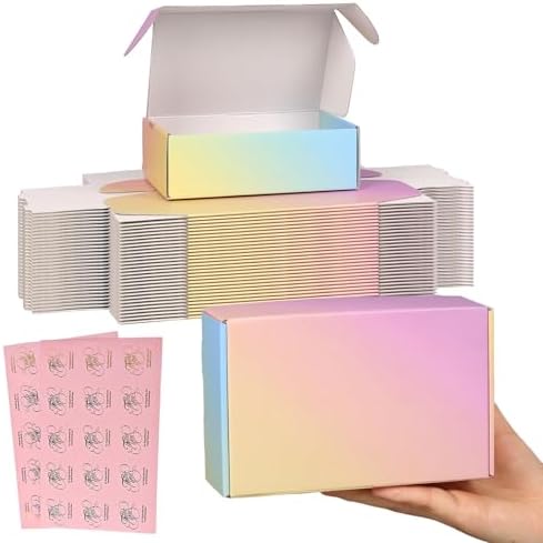 Shipping Boxes Small 6x4x2", 30 Pack Colorful Cardboard Mailer Boxes, Mailing Boxes for Packaging Small Business by OitiO
