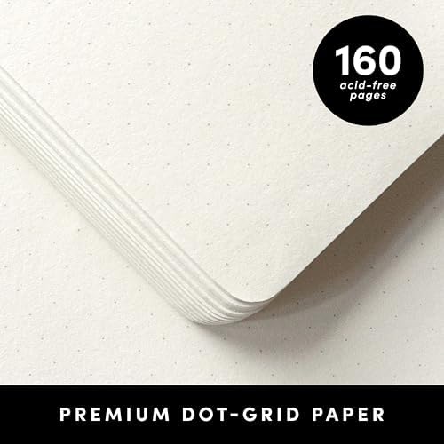 PAPERAGE Dotted Journal Notebook, (Blush), 160 Pages, Medium 5.6 in x 8 in - 100 GSM Thick Paper – Hardcover Journaling Notebook for Work, School & Bullet Journaling - Image 4
