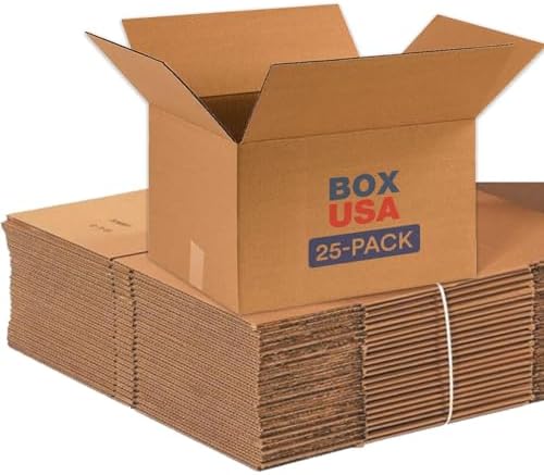 BOX USA Shipping Boxes 16"L x 13"W x 10"H, 25-Pack Medium Corrugated Cardboard Boxes for Shipping, Mailing, Packing, Packaging and Storage by BOXUSA