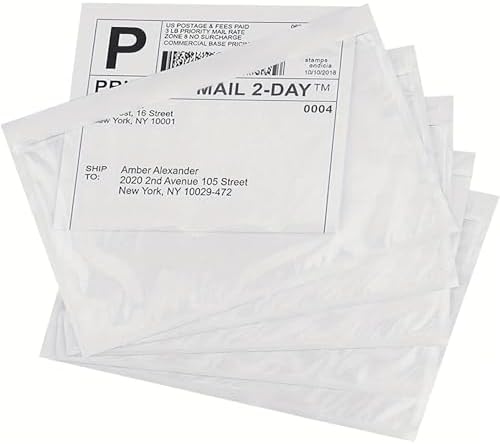 100 Pack-6x9 Shipping Envelopes, Packing List Mailing Envelopes Clear Adhesive Shipping Label Sleeves Shipping Supplies for Small Businesses - Image 3