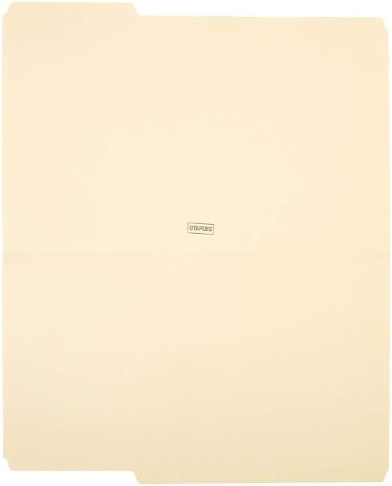 Staples 30% Recycled Reinforced File Folder, 1/3-Cut Tab, Legal Size, Manila, 100/Box (ST606814/606814) - Image 7