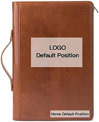 Personalized Leather 3 Ring Portfolio for 8.5 x 14" Pad & 15" Laptop by Geslun