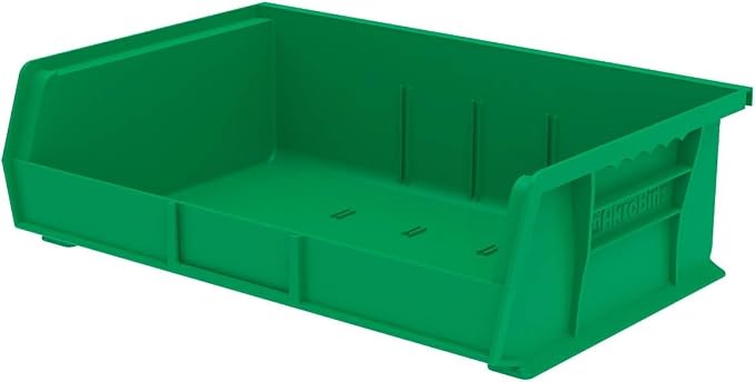 Akro-Mils 30255 AkroBins Plastic Storage Bins, 11"x16"x5", Green, 6-Pack | Space-Saving Stackable Bins for Garage, Pantry, Craft Organization - Image 11