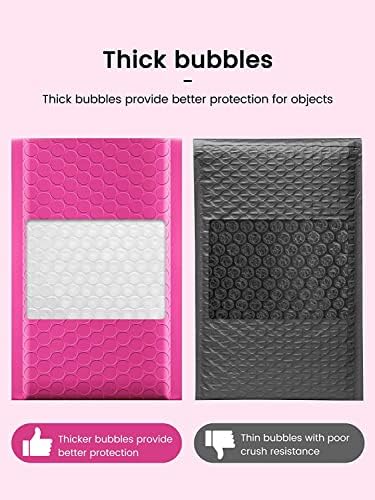 GSSSUSA Bubble Mailers 4x8" Usable Size 4x7" Padded Envelopes Pink 100 Pack - Image 4