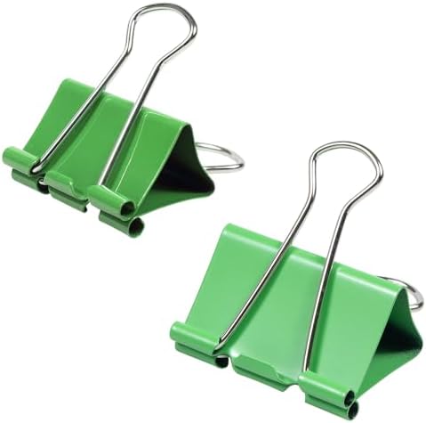 JAM PAPER Colorful Binder Clips Assortment - Medium & Large Size - Green Binderclips - 27 Clips/Pack - Image 4