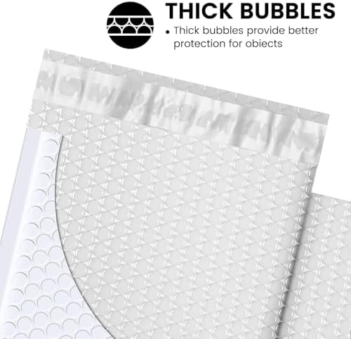 Fuxury Bubble Mailers Bulk 6x10“ 600 Pack White Padded Envelopes - Image 5
