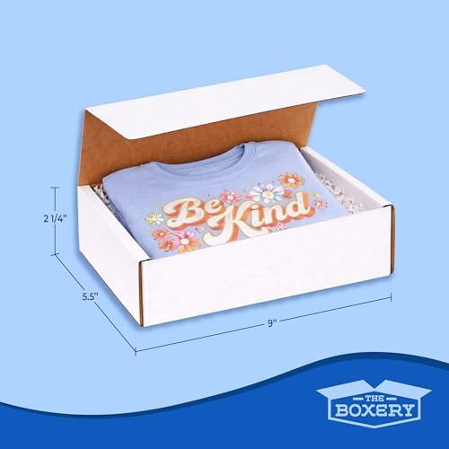 The Boxery Corrugated Mailers White Tuck Shipping Boxes (9 x 5 1/2 x 2 1/4) - Image 3